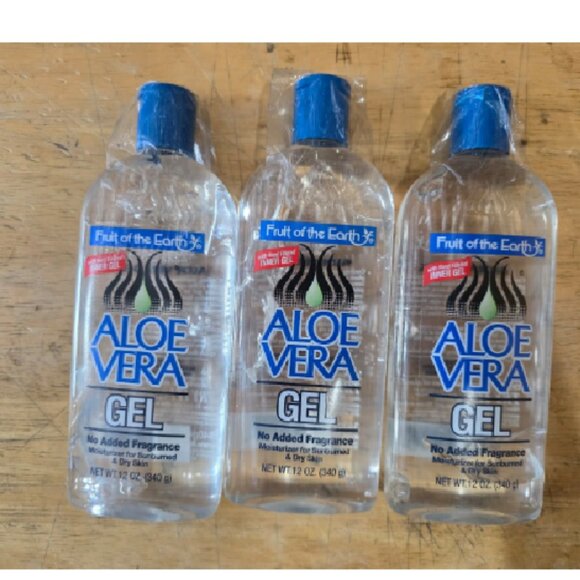Other - 3pack lots Fruit of the Earth Moisturer Gel, Aloe Vera, 12 oz